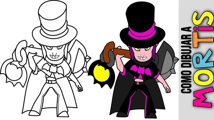 Мортис Brawl Stars раскраска