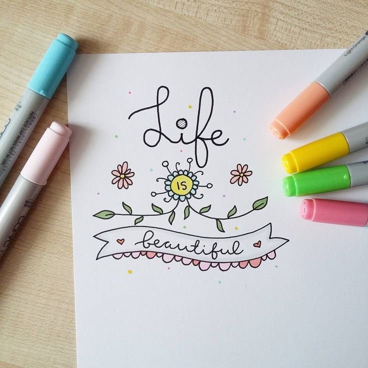 Рисунок легкий фломастером