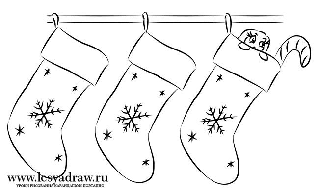 Новогодний рисунок легкий