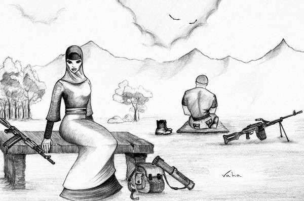 Чеченцы рисунок
