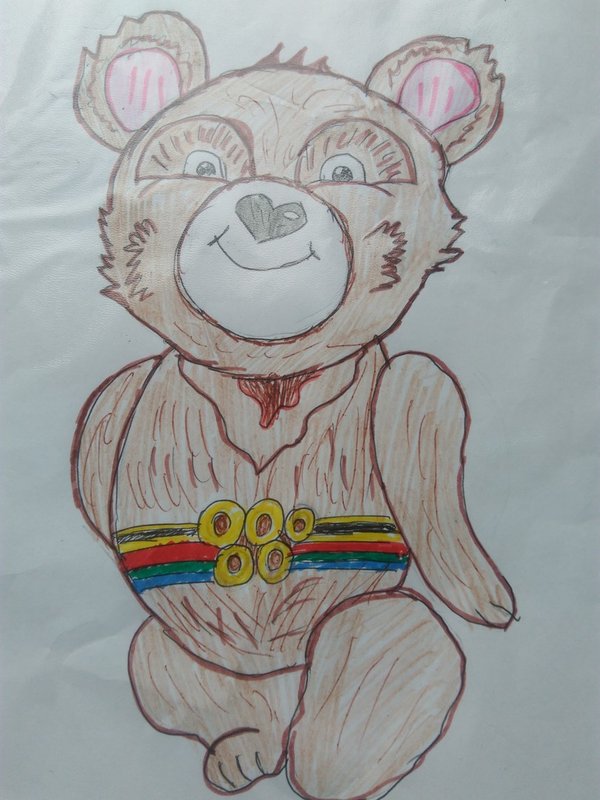 Олимпийский медведь рисунок