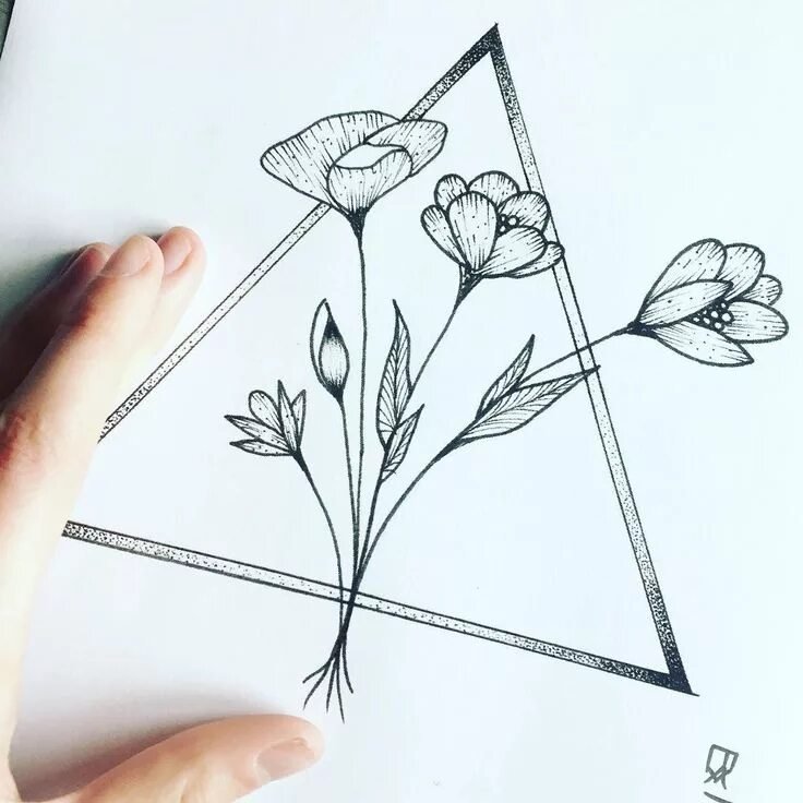 Рисунки для срисовки лёгкие растения