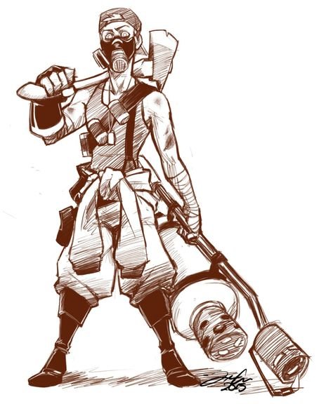 Team Fortress 2 Pyro Art