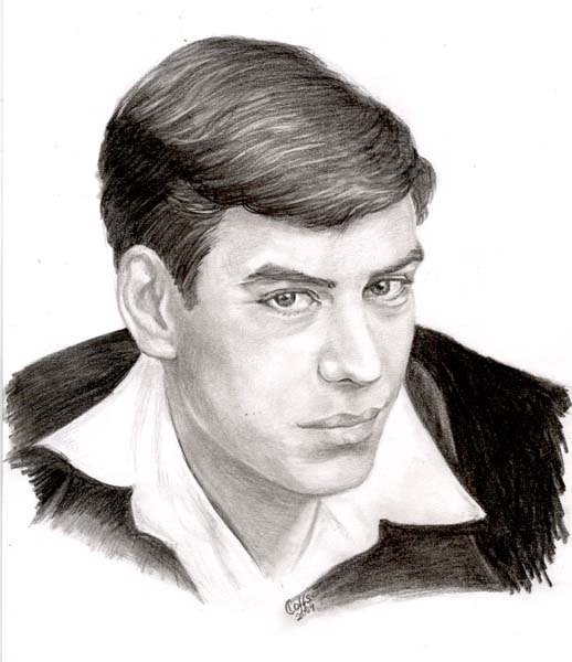 Дмитрий Дюжев рисунок карандашом