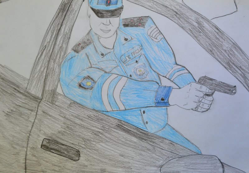 Рисунок ко Дню полиции