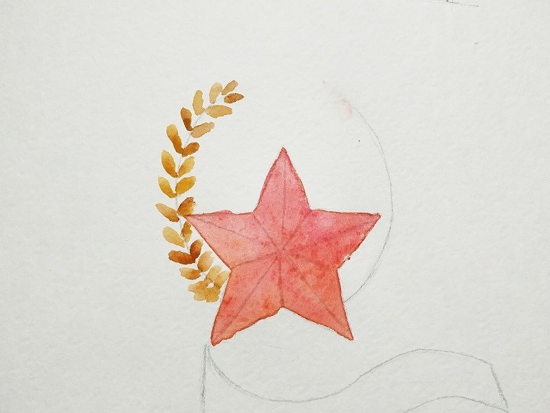 Рисунки на 23 февраля акварелью