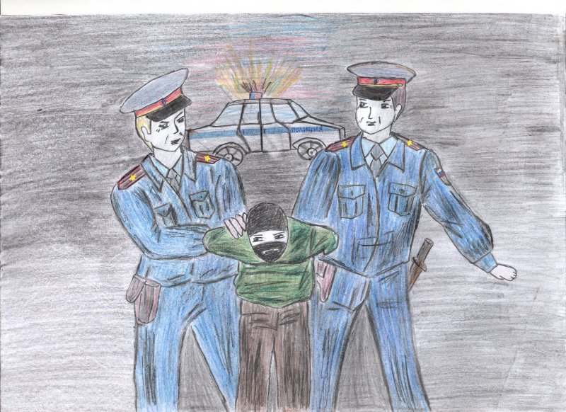 Милиционер рисунок