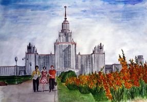 Иллюстрация университета Ломоносова