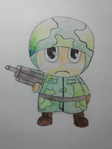 Солдат рисунок для срисовки