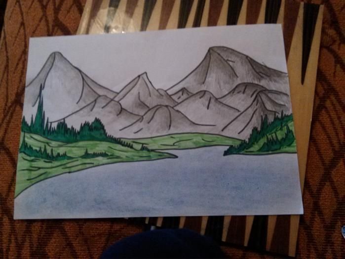 Рисунки для срисовки природа