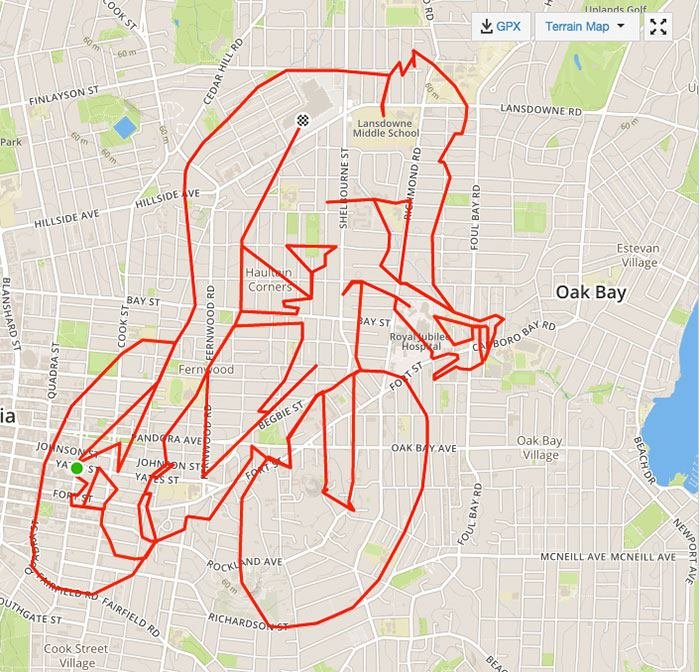 GPS рисунок на карте
