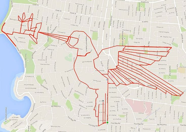 GPS рисунок на карте