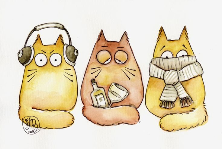 Мария Ван Брюгген коты рисунки