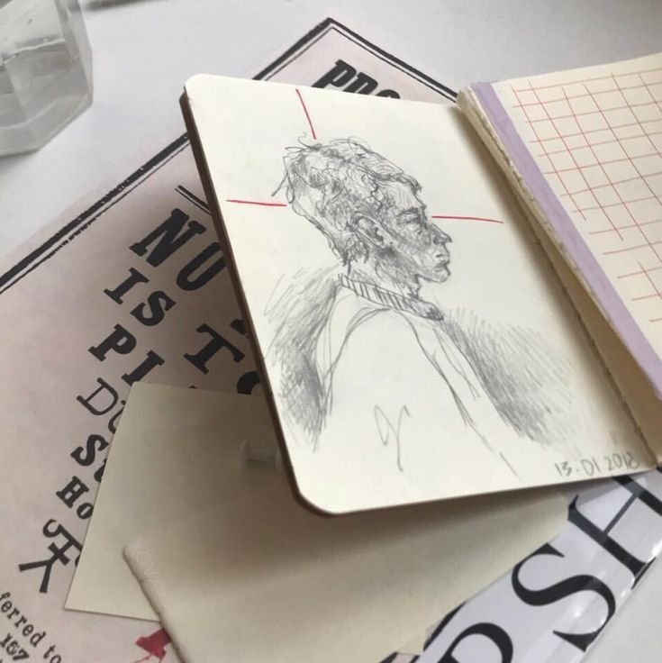 Идеи для рисунков в скетчбук в клетку