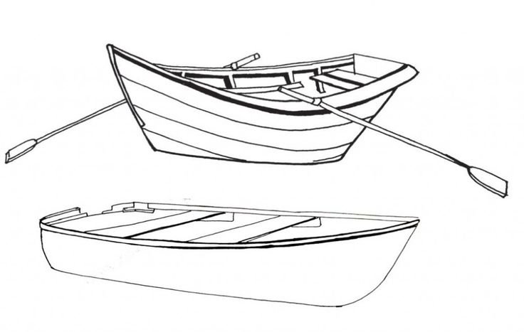 Лодка рисунок карандашом