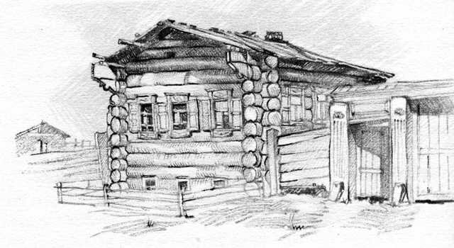 Русская изба пятистенок