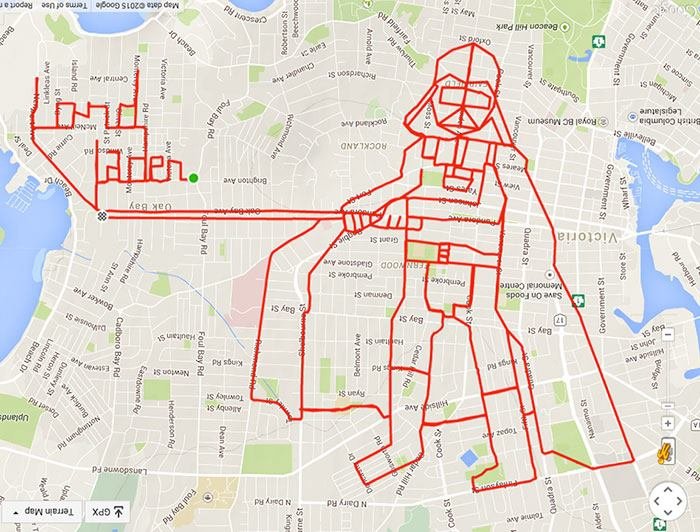 Рисунки в Strava