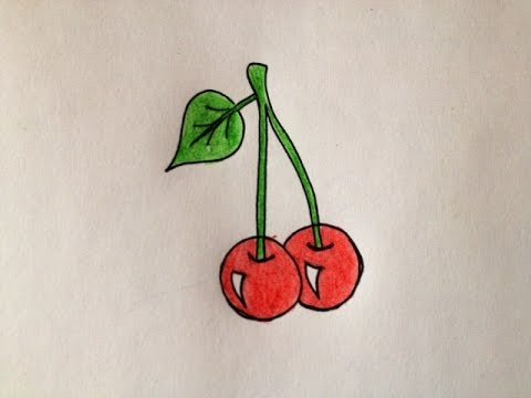 Вишня рисунок