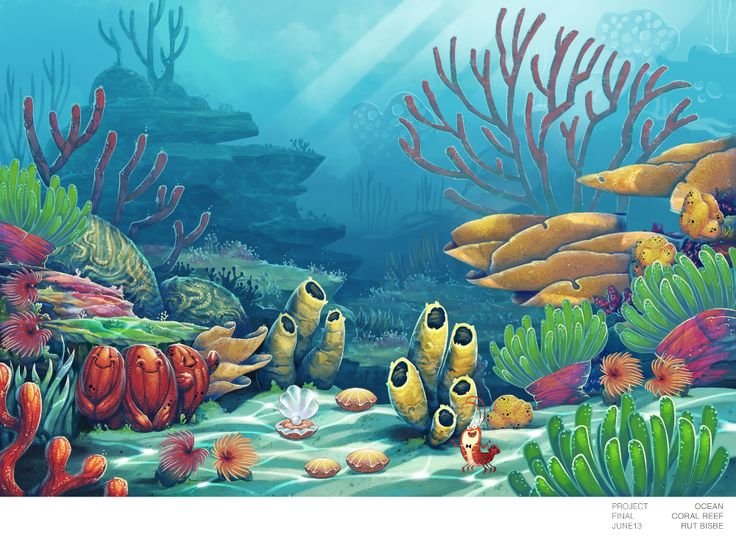 Морское дно рисунок