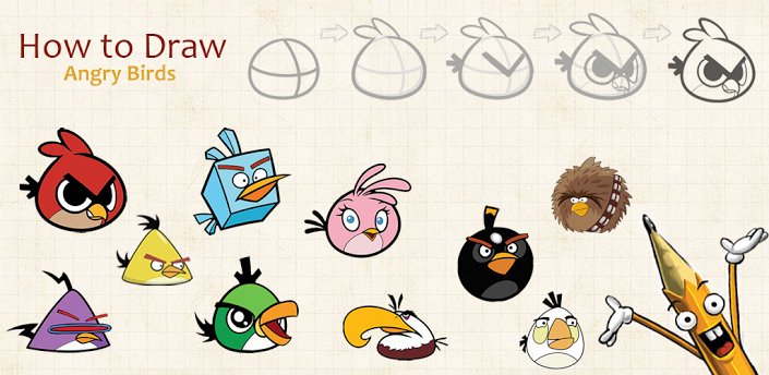 Как рисовать Angry Birds