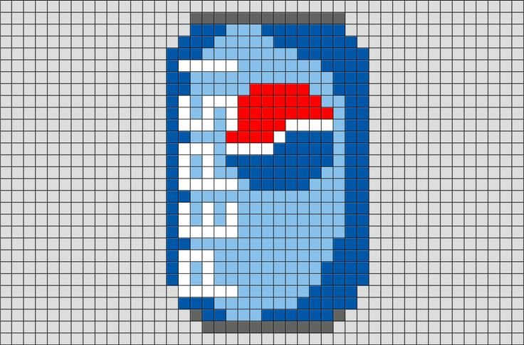 Рисунки по клеточкам пепси