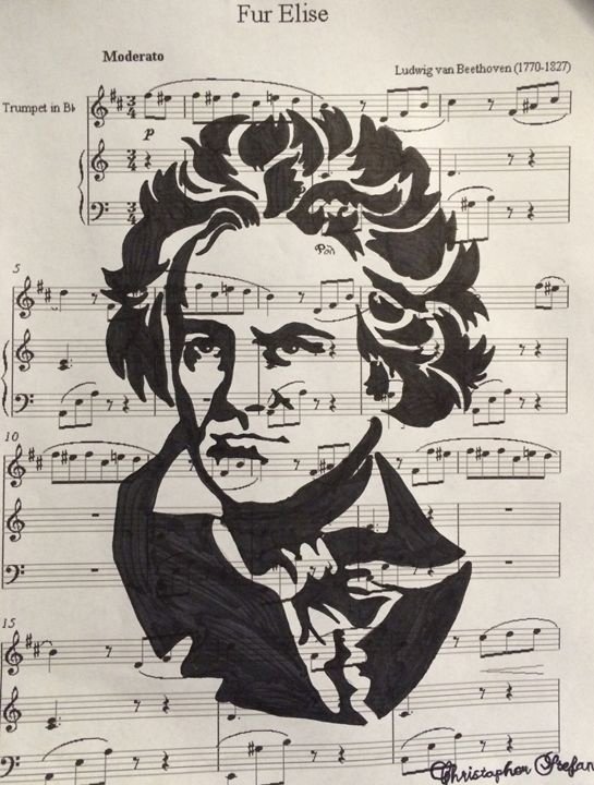 Бетховен рисунок