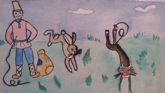 Сказка о попе и работнике его Балде нарисовать