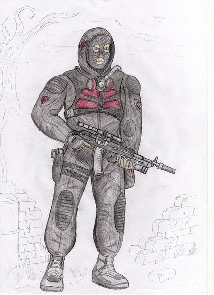 Рисунок сталкер долговец