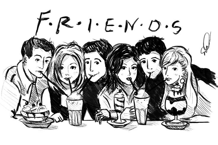 Сериал друзья рисунки