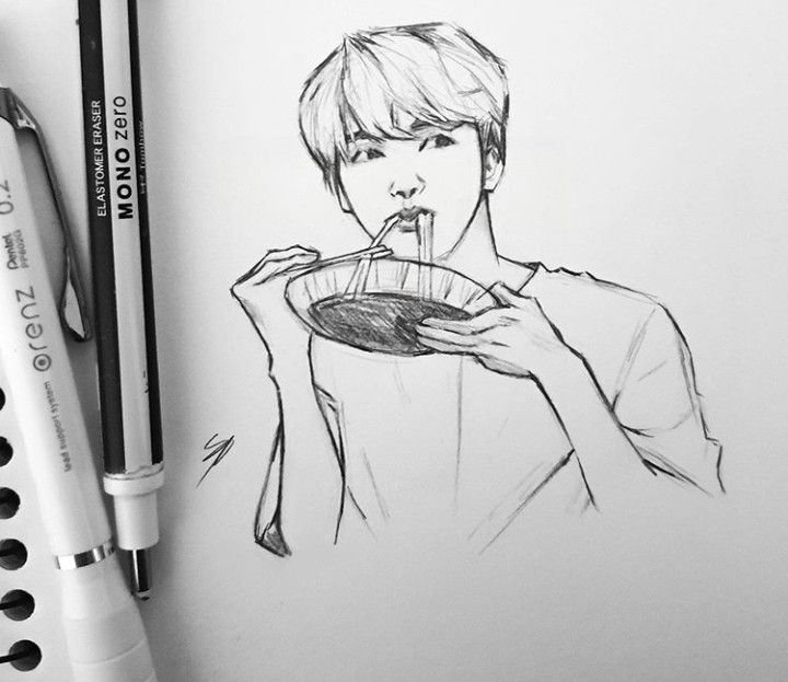 BTS тэхён скетчи