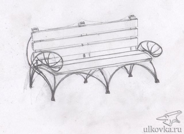 Эскиз скамейки