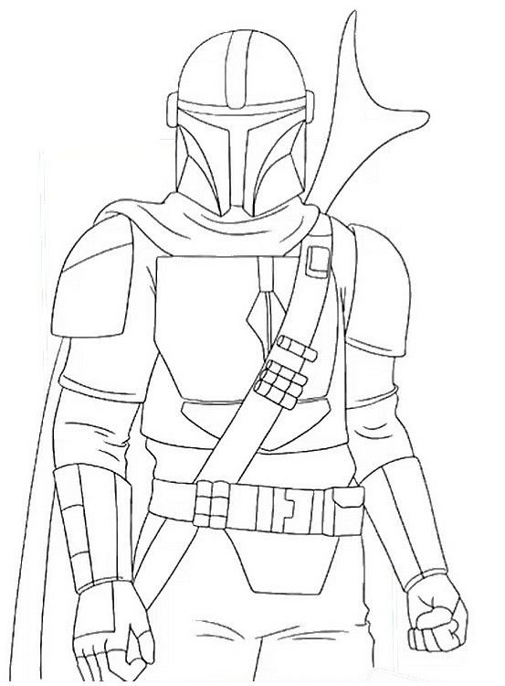 Star Wars раскраска Джанго Фетт
