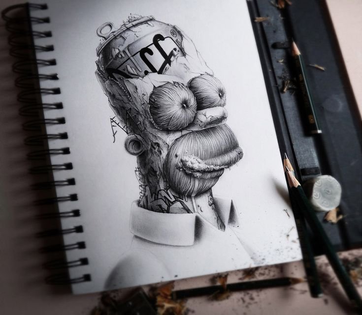Необычные рисунки карандашом