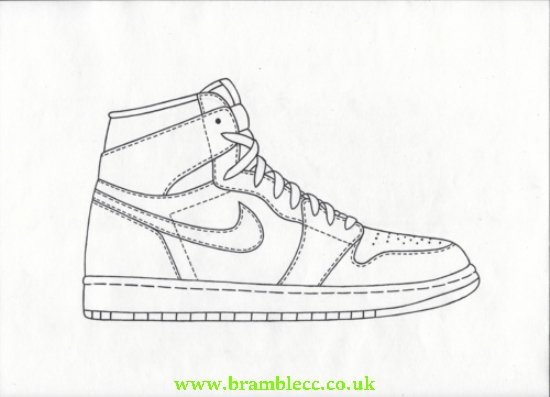 Чертёж Nike Air Jordan 1