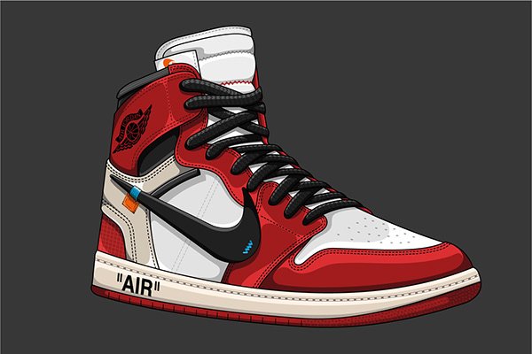 Nike Air Jordan 1 рисунок