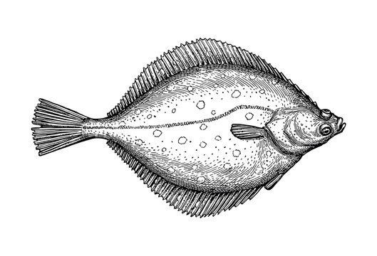 Камбала рисунок