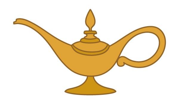 Лампа Джина рисунок