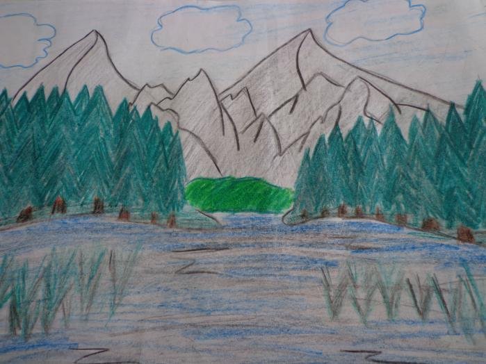Рисунок уральских гор