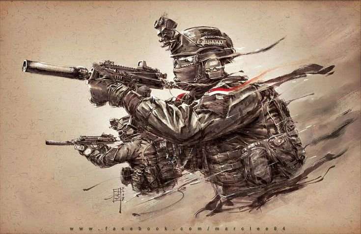 Русский солдат арт