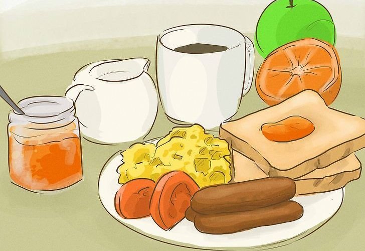 Завтрак рисунок