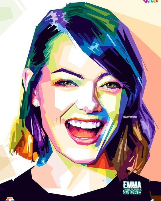 Портрет в стиле WPAP вектор