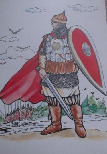Русский воин рисунок