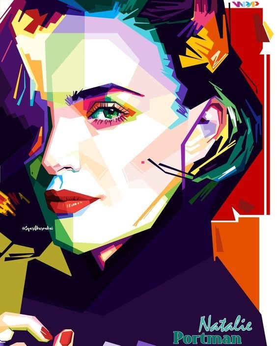 Портрет в стиле WPAP вектор