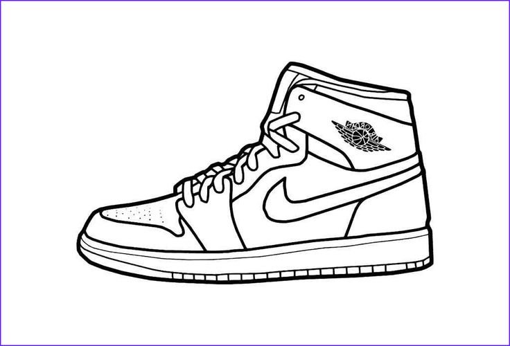 Nike Air Jordan 1 раскраска