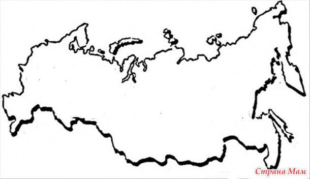 Карта России контур