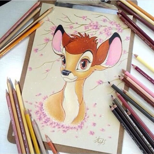 Бэмби красками
