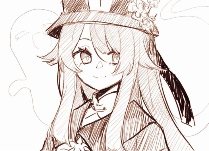 Яэ Мико черно белая Геншин