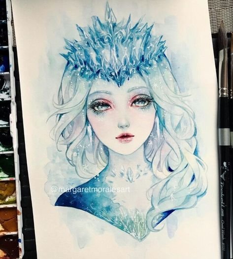 Арт снежная королева аниме