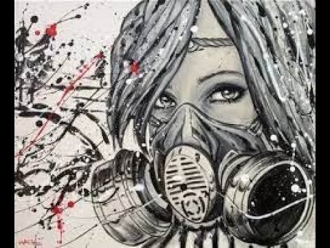 Аниме девушка в противогазе