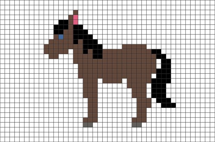 Рисунки по клеточкам животные